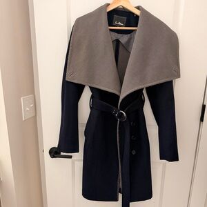 Sam Edelman Navy and Gray Trench Coat